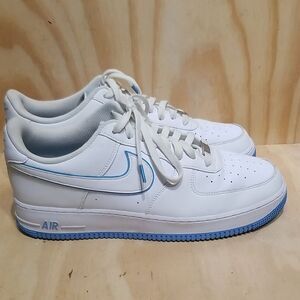 NIKE Air Force 1 '07 White/University Blue 101 MEN'S SIZE 13